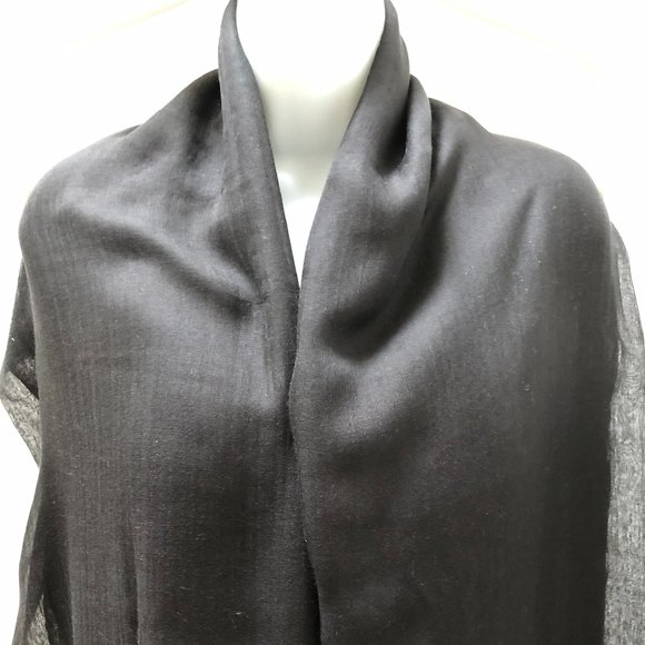 SCARF/STOLE, 100% MODAL, BLACK Colour - Picture 6 of 8